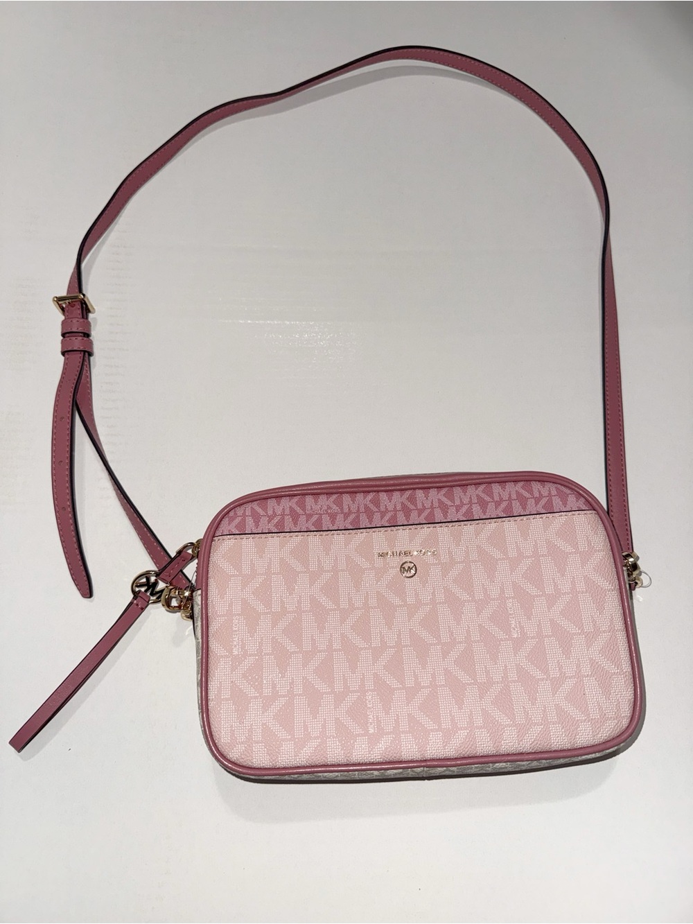 Michael Kors Pink Signature MK Logo Crossbody